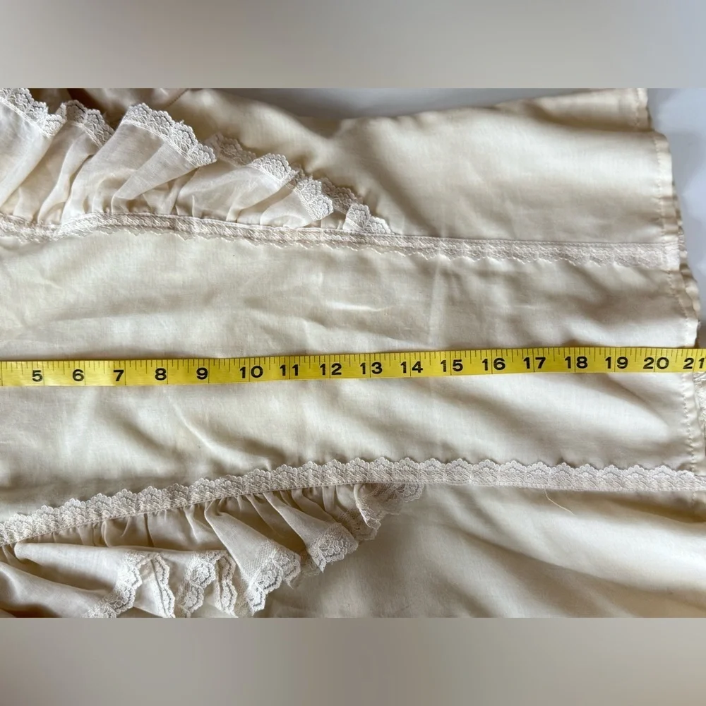 Vintage 70s 80s Gunne Sax Jessica Gunnies Lace Blouse Victorian Cottage Prairie - Picture 12 of 12